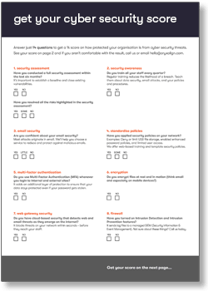 cyber security score sheet